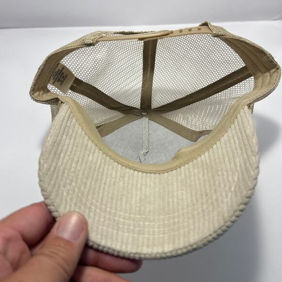 Pickleball Club USA Corduroy Snap Back Tennis Baseball Cap Tan Adjustable - Picture 4 of 7